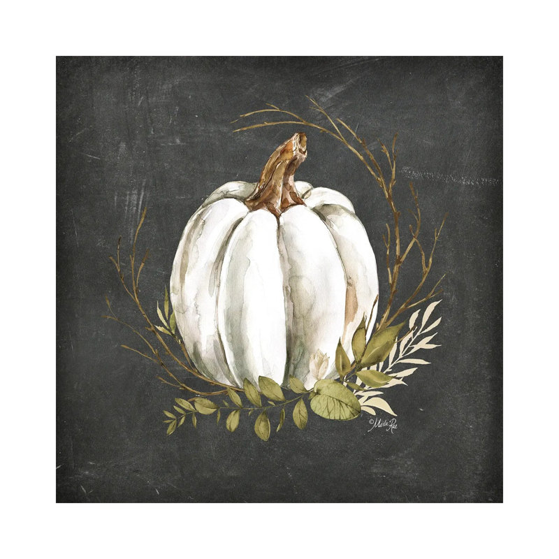 White Pumpkin- Gallery-Wrapped Canvas Giclée, 18" H x 18" W