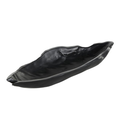 Plateau abstrait en bois de teck Cole and Grey