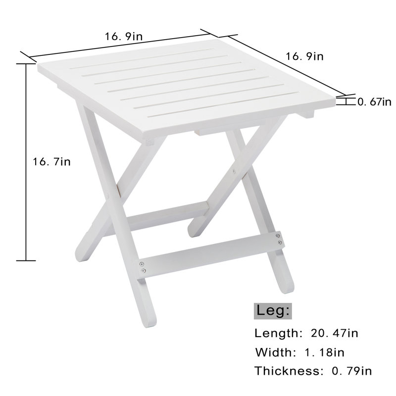 Petite table de bout pliante en bois Dagoberto Adirondack