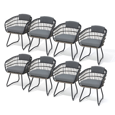 Outdoor Dining Chair With Removable Cushion