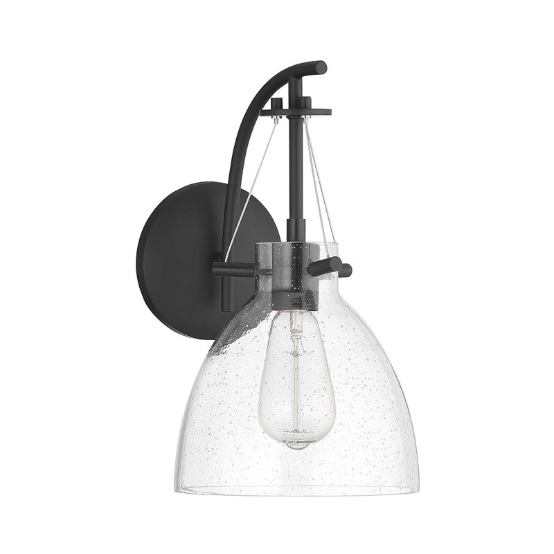 Arrindell Metal Armed Sconce in Matte Black, Matte Black