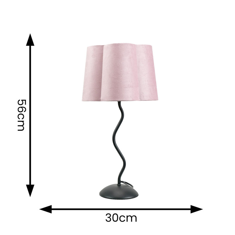 Rozellia Metal Table Lamp, Pink, Yes