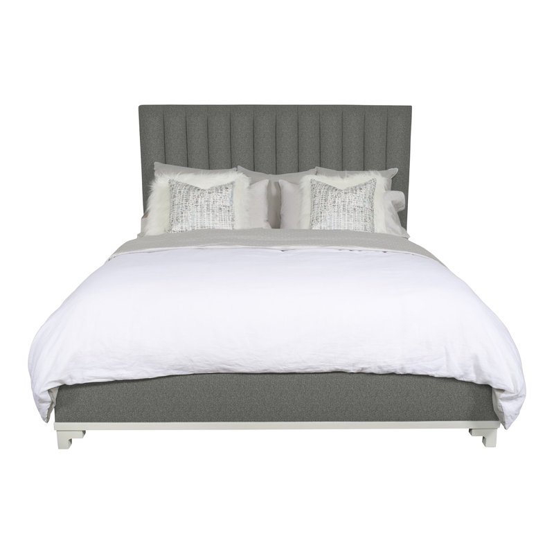Jemma King Upholstered Panel Headboard, Ian Pewter