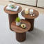 Ensemble de 3 tables basses gigognes rondes-2135136692
