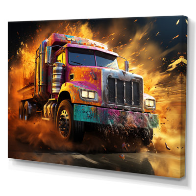 «Expressionist Monster Truck Fury IV» sur toile