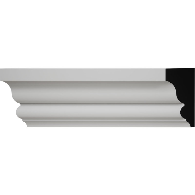 Moulure à bardeaux en PVC TrueCraft, H 2 3/4 po x P 1 3/8 po x L 96 po, blanc