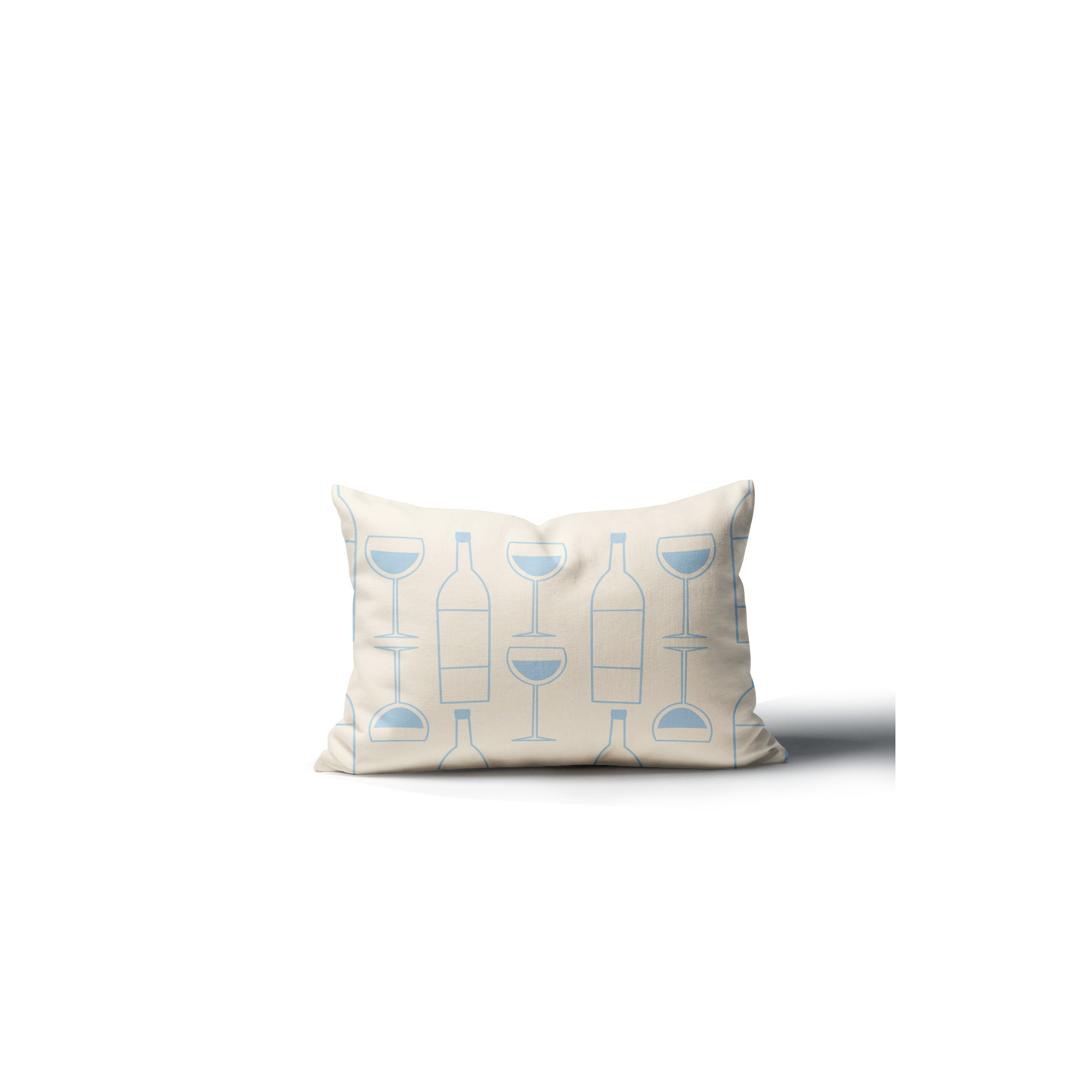 Hyatt Indoor/Outdoor Throw Pillow, 14"H x 20"W, Blue