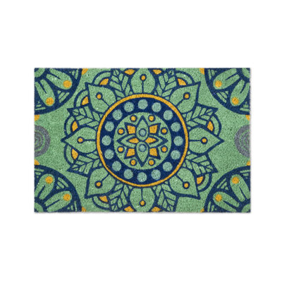 Mandala Mediterraneo Non-Slip Geometric Doormat