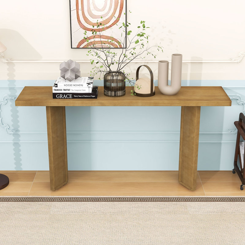 Console avec pieds géométriques, Naturel