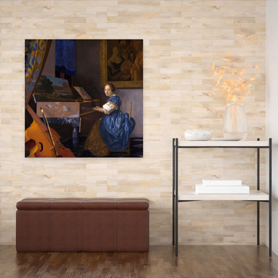Une jeune femme assise à un portrait contemporain contemporain, impression d'art mural