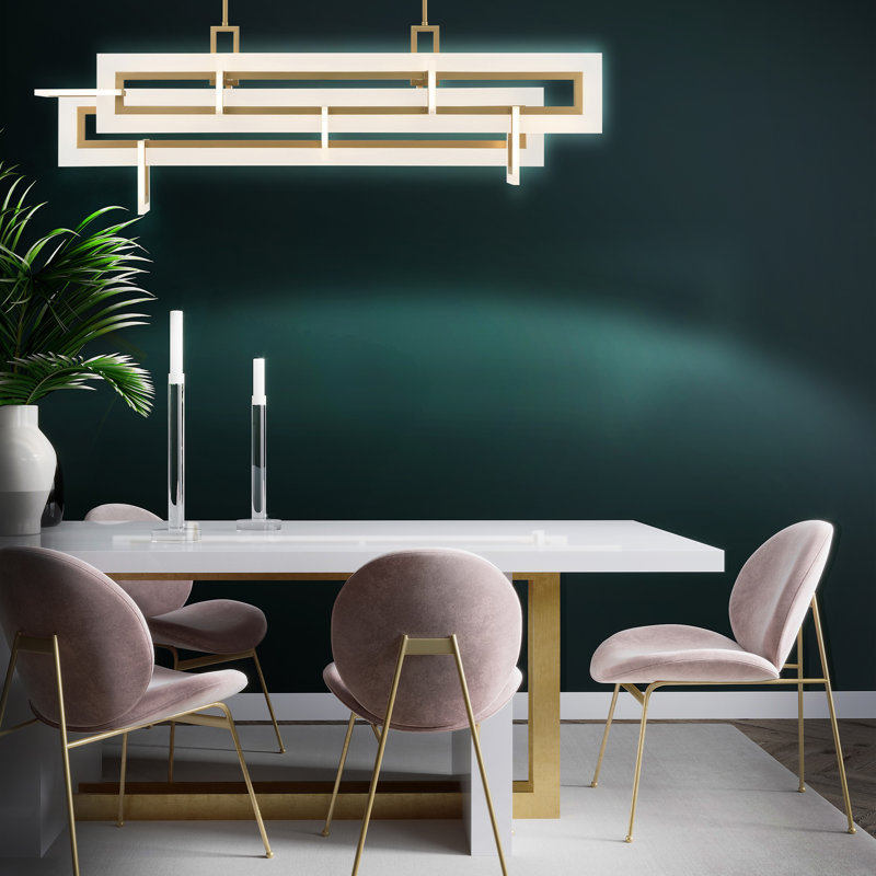 Lustre géométrique à DEL Inizio, Doré