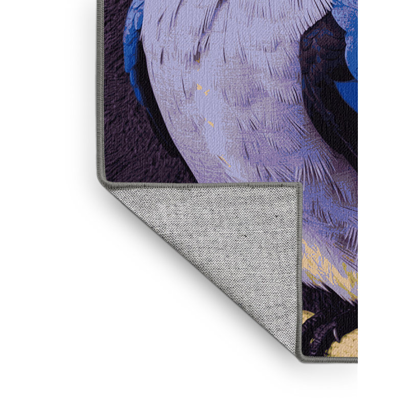  Tapis lavable violacé Euphonia Birds, Rectangulaire 2 pi x 3 pi