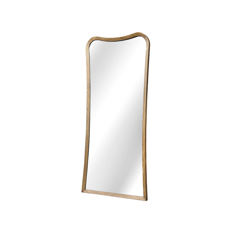 Miroir de plancher en bois d'eucalyptus, au look invitant pour un espace de rangement, 36 po de profondeur, 78 po de hauteur, 84,91 lb de poids