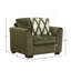 Fauteuil de salon avec revêtement en chenille Mosswood et coussin décoratif texturé