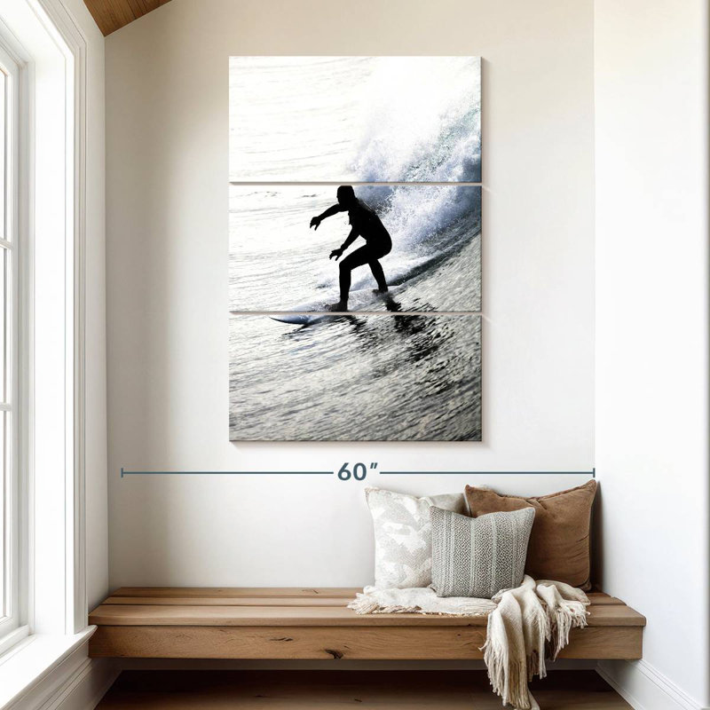 Surfeur de l'ombre, H 50 po x l 32 po