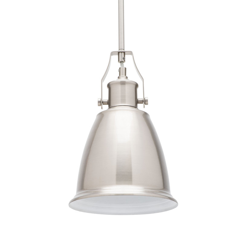 Luminaire suspendu unique à 1 lumière Shelby, Nickel satiné