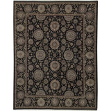Hand-Knotted High-Quality Beige and Black Area Rug