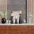 Moody Floral Mango Wood Pillar Candleholders Black Set of 3