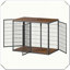 Dog Crate Furniture with 3 Doors for Large Medium Dogs-2054782704