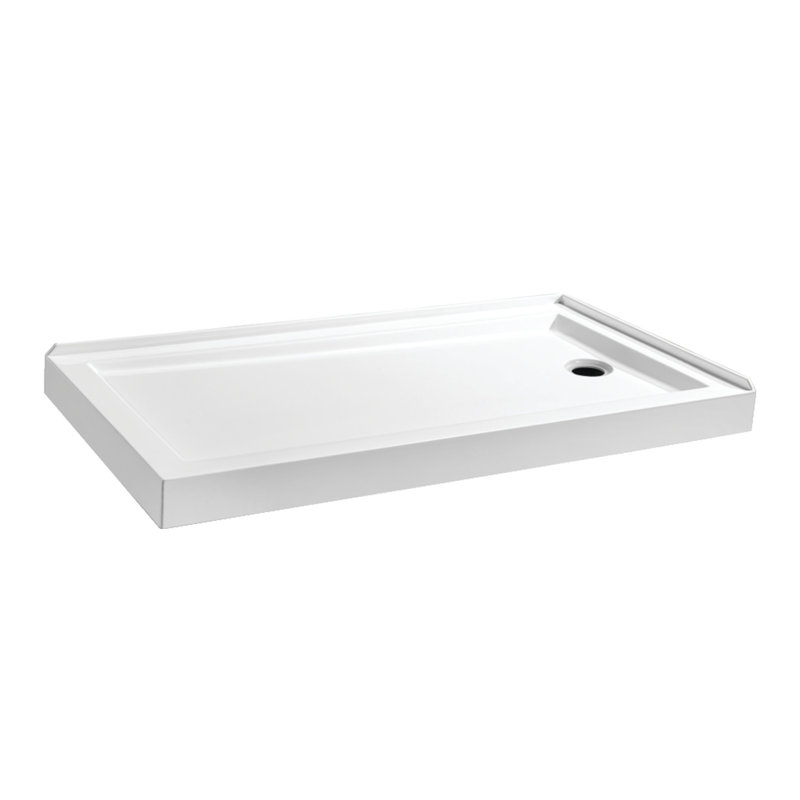 Base de douche à double seuil 60 po x 32 po Aruba, À droite