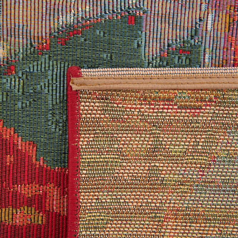 Tolland Multi_Unique Loom Tamarindo Outdoor Modern Rug, Octagon 5'3" x 5'3"