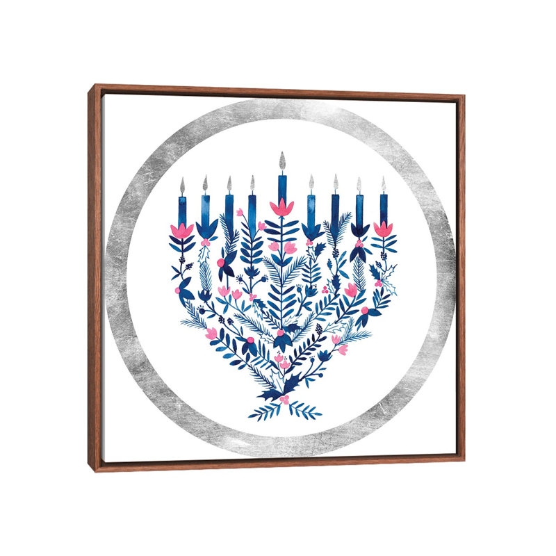 Impression d’art graphique Boho Hanoukka collection C par Grace Popp, Cadre bois classique, Pas de tapis