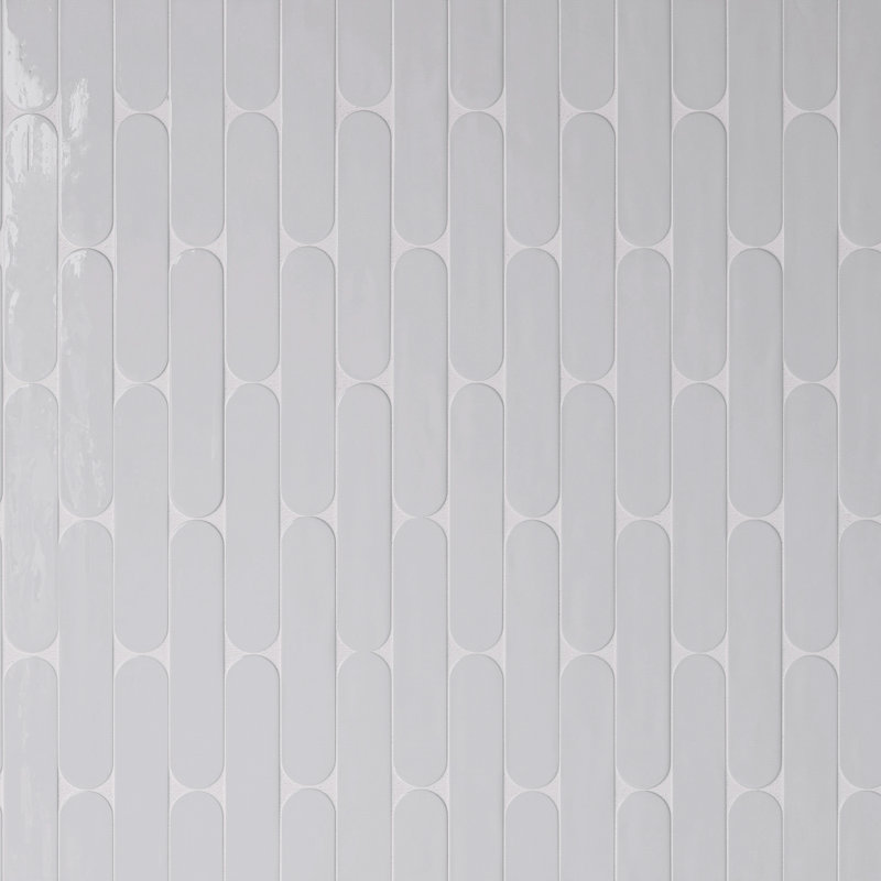 Metropolitan 1.97 in. X 9.85 in. Polished Ceramic Subway Wall Tile, Blanco White Matte