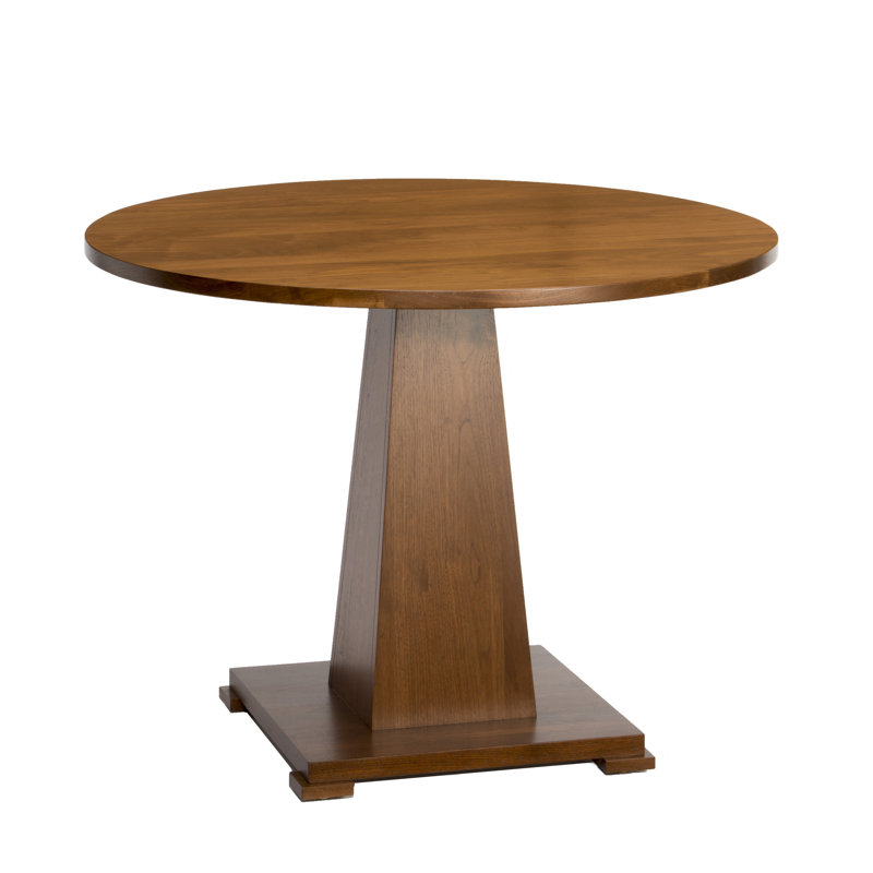 Table de salle à manger à piédestal en érable massif de 40 po Salon, Flagstaff