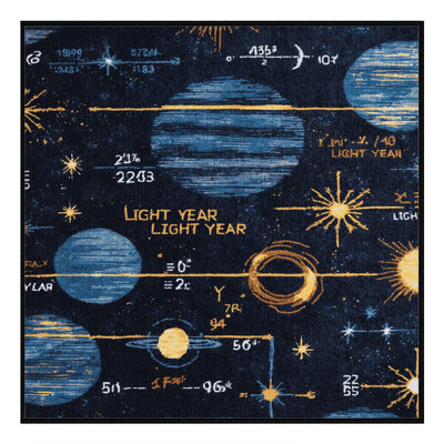 Machine Washable Space Gray Area Rug