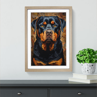Rottweiler Hard Edge - Framed Print
