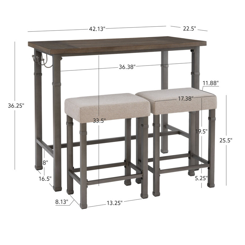 Kabrea 2 - Person Four Leg Dining Set