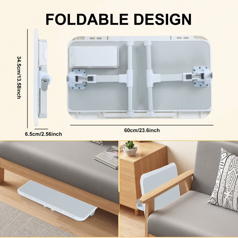 Portable Adjustable Lap Desk with USB Ports, LED Light, Cooling Fan & Storage – Perfect for Work & Relaxation