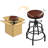 Palmquist Swivel Upholstered Adjustable Height Counter Stool with Metal Frame-282416933