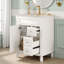 Ensemble de meuble-lavabo autoportant 24 po avec lavabo en céramique, 2 tiroirs, 1 porte à fermeture douce et 1 tablette réglable-1418813580-1418813581