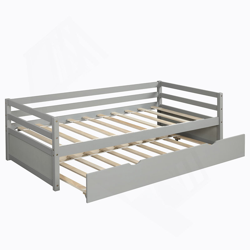 Daybed With Trundle Frame Set, Gray
