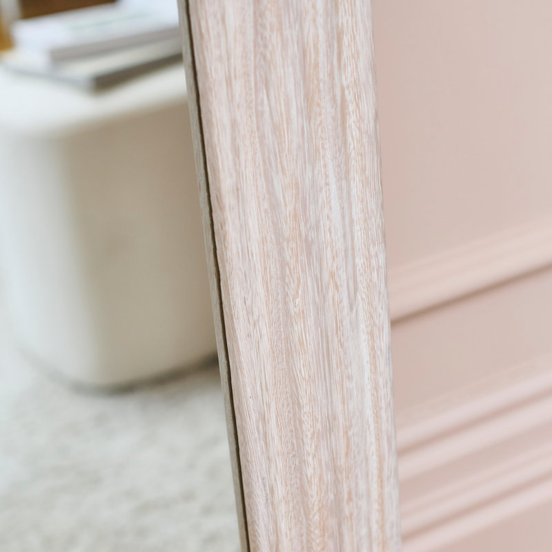 Solid Wood Rectangle Leaning Full Length Mirror