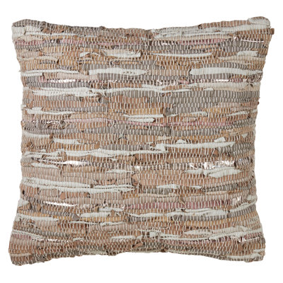 Cuir Chindi Down Filled Throw Pillow