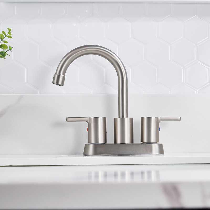 Timed Flow Tap with Waste, Brushed Nickel