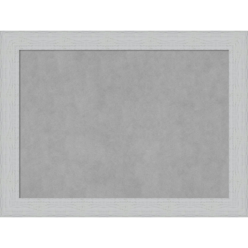Tableau magnétique mural encadré, Shiplap White, 16" H x 16" W