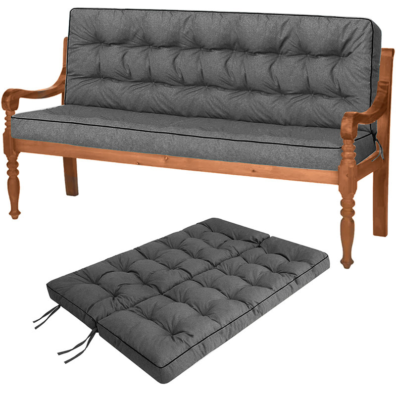 Coussins de banc, Gris foncé