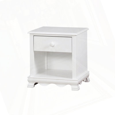 Table de chevet contemporaine blanche