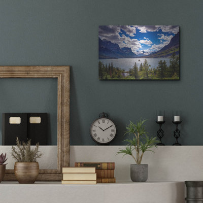 Saint Mary Lake' by Rick Berk Metal Wall Art