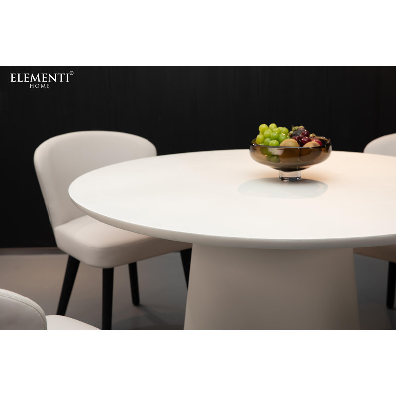 RIO Dinning Table Circular Concrete 4 - Person 122cm L In & Outdoor, Light gray, Approx. 122cm