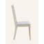 Ensemble de 2 chaises d'appoint Marta en lin et finition naturelle beige