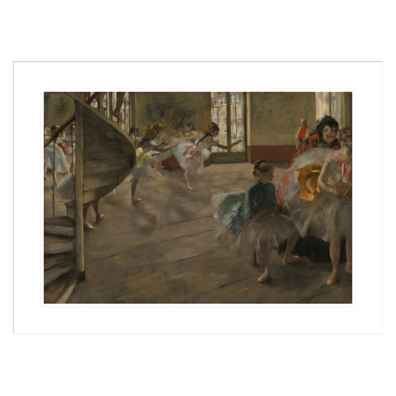 «The Rehearsal» par Edgar Degas, impression giclée encadrée, H 22,29 po x l 29,5 po