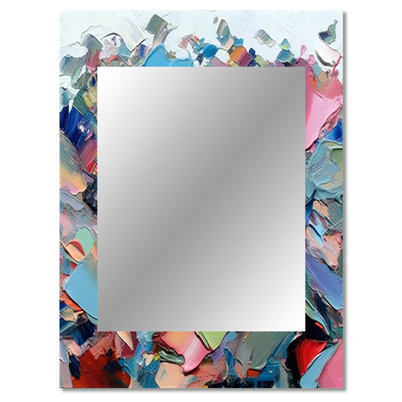 «Passion Of Mira Abstract Melody», peinture abstraite, miroir mural unique, 40 po x 30 po