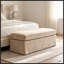 Banc rembourré en chenille avec rangement rabattable-262332315