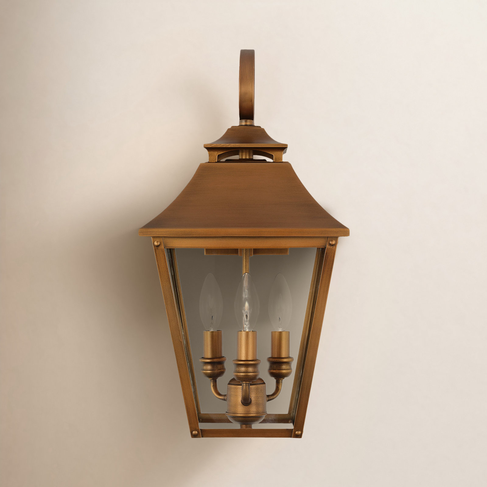 3 Light Empire Outdoor Stainless Steel Wall Light