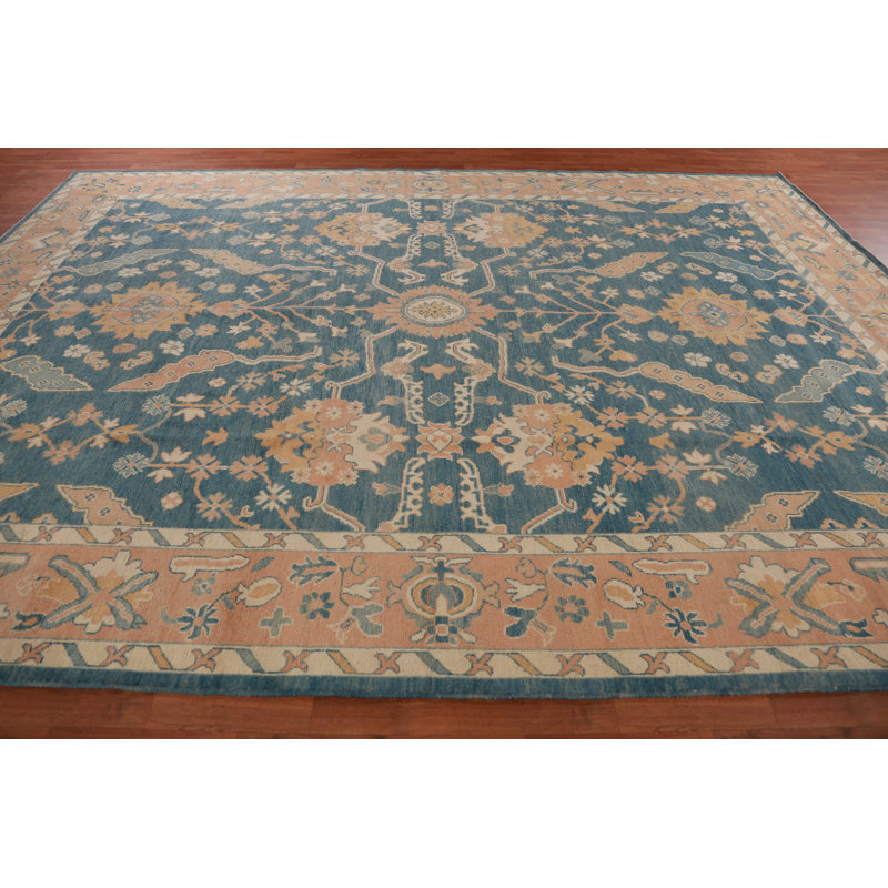 Vegetable Dye Oushak Turkish Large Rug 10x14