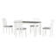 Ensemble de table de salle à manger 7 pièces de style rétro avec table extensible et 6 chaises rembourrées-435236301